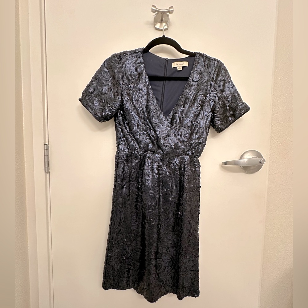 Francesca’s Sequin Navy Blue Dress